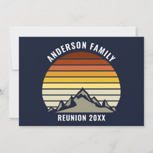 Invitation Fête de réunion de famille Sunset Mountain personn
