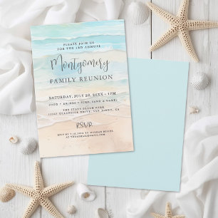 Invitation Fête de Réunion de Famille sur la Plage