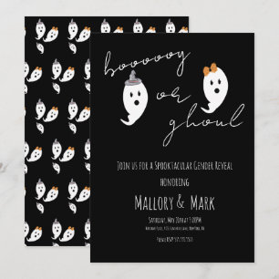 Invitation Fête de révélation de genre Halloween Ghost Ghoul