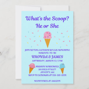 Invitation Fête de révélation de sexe : What's the Scoop