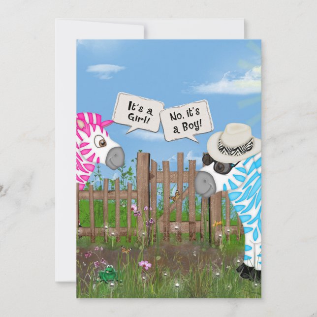 Invitation Fête de révélation du genre du bébé (Devant)