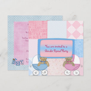 Invitation Fête de révélation du genre du bébé