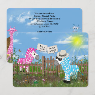 Invitation Fête de révélation du genre du bébé