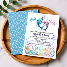 Fête de révélation du sexe du bébé dauphin