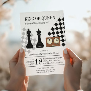 Invitation Fête de Révélation du Sexe du Roi ou de la Reine a