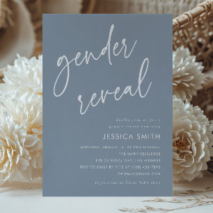 Invitation Fête de Révélation du Sexe Élégante et Minimaliste