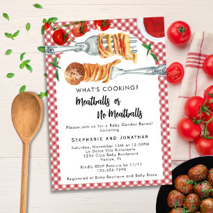 Invitation Fête de révélation du sexe hilarante avec boulette