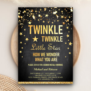 Invitation Fête de Révélation du Sexe Twinkle Twinkle Little