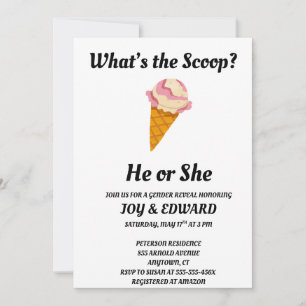 Invitation Fête de révélation du sexe : What's the Scoop