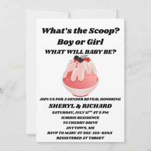 Invitation Fête de révélation du sexe : What's the Scoop