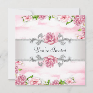 Invitation Fête de Rose Rose en Toute Occasion