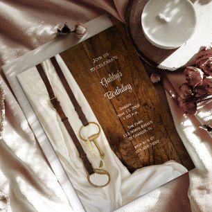 Invitation Fête de Satin et Horse Bit