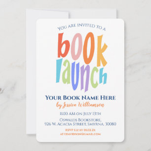 Invitation Fête de signature de lancement de livre moderne