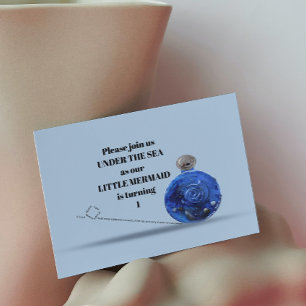 Invitation Fête de sirène artistique sous la mer 1er annivers