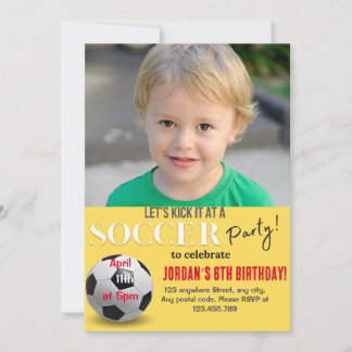 Invitation Fête de soccer