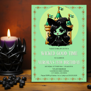 Invitation Fête de Sorcière Méchante Bonne Heure