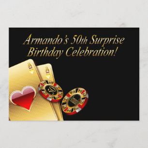 Invitation Fête de style casino DEMANDEZ-MOI DE METTRE DES NO