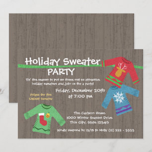 Invitation Fête de sueur de vacances moche