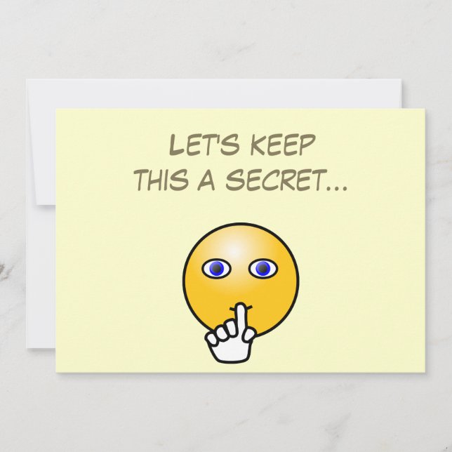 Invitation Fête de surprise de l'émotion secrète (Devant)