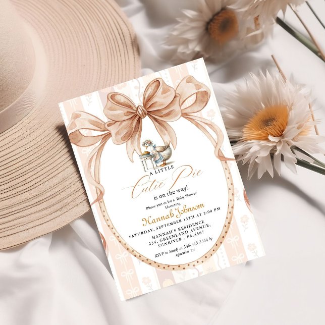 Invitation Fête de Thanksgiving pour bébé Boho Little Cutie P (Créateur téléchargé)