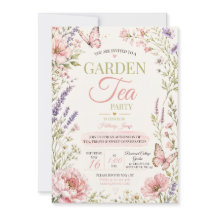 Fête de thé au jardin papillon fleur sauvage rose