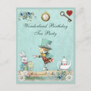 Invitation Fête de thé de l'anniversaire de Mad Hatter