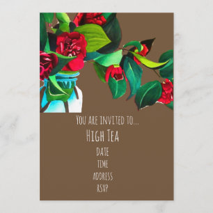 Invitation Fête de thé de l'après-midi de la jeune fille High