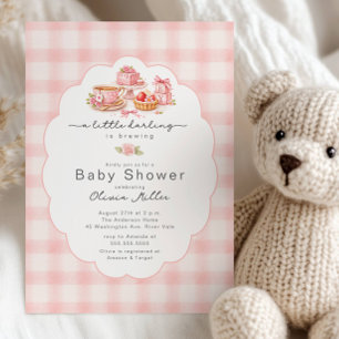 Invitation Fête de thé pour bébé Little Darling