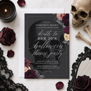 Invitation Fête de thème Halloween pour la mort de mes 20 ans