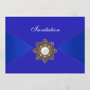 Invitation Fête de toute occasion bleu royal
