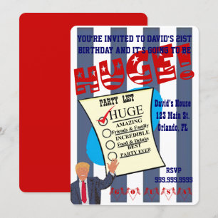Invitation Fête de Trump