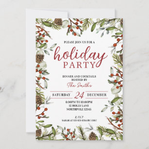 Invitation Fête de Vacances, Dîner et Cocktails