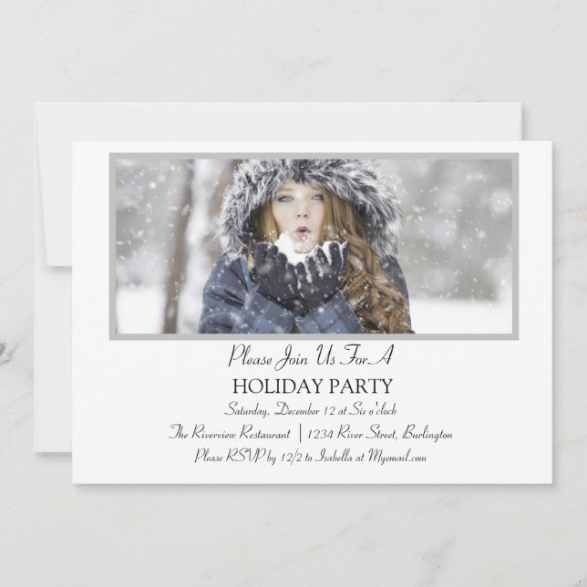 Invitation Fête de vacances minimale (Devant)