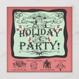 Invitation Fête de vacances Père Noël