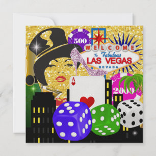 Invitation Fête de Vegas - Casino / Poker - SRF