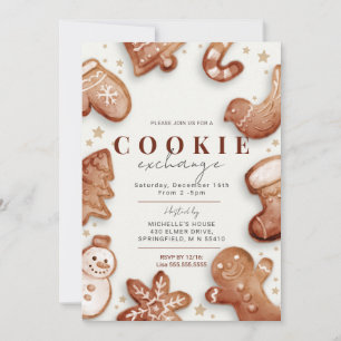 Invitation Fête d'échange de biscuits