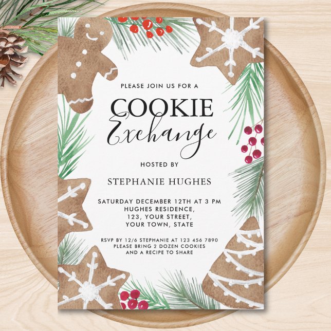 Invitation Fête d'échange de biscuits de Noël (Créateur téléchargé)