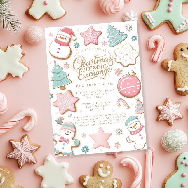 Invitation Fête d'échange de biscuits de Noël (Créateur téléchargé)