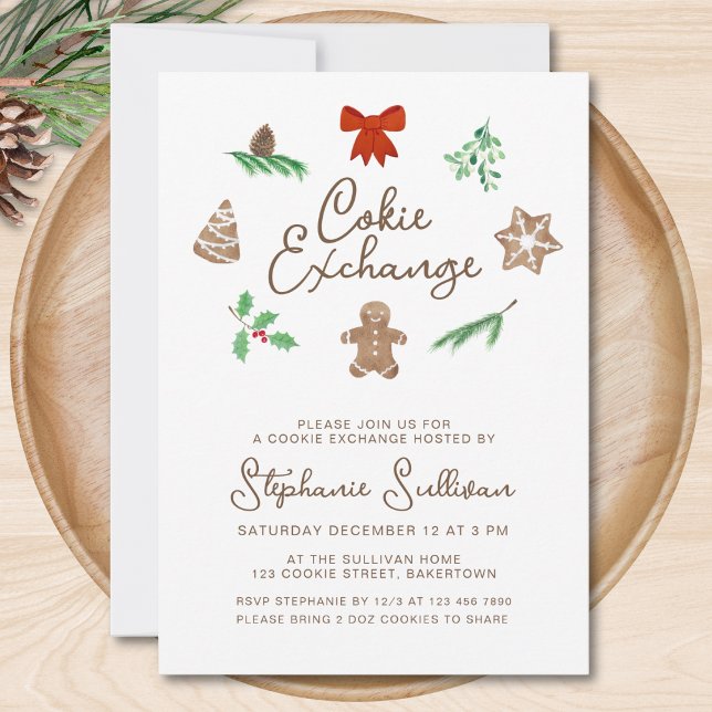 Invitation Fête d'échange de biscuits de Noël (Créateur téléchargé)