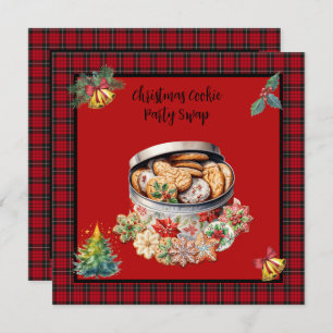 Invitation Fête d'échange de biscuits de Noël