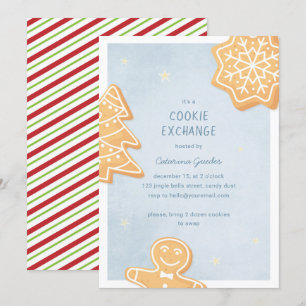 Invitation Fête d'échange de biscuits de Noël Échange de fête