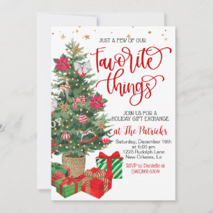 Invitation Fête d'échange de cadeaux de Noël