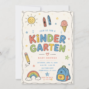 Invitation Fête d'école pour enfants de maternelle en classe 