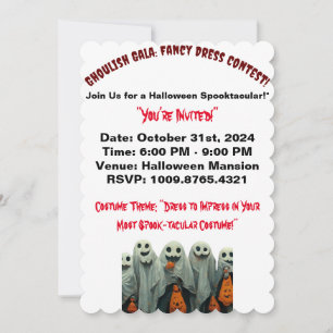 Invitation Fête déguisée d'Halloween pour enfants