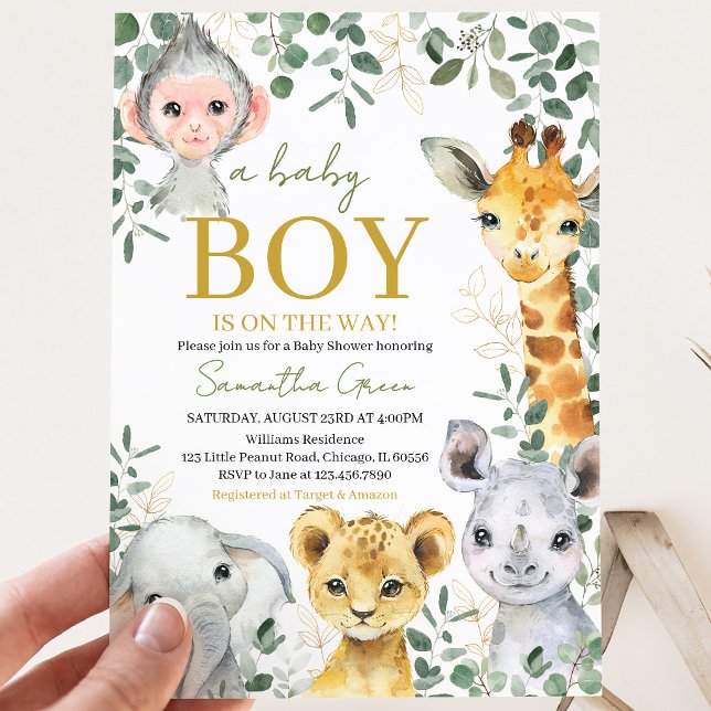 Invitation Fête d'enfant pour un petit garçon sauvage (Créateur téléchargé)