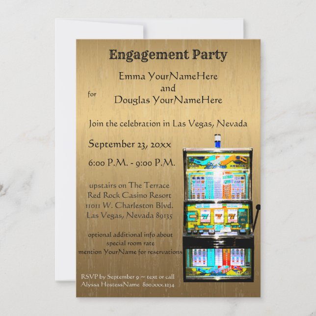 Invitation Fête d'engagement de Las Vegas   (Devant)