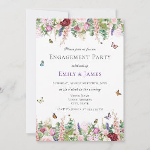 Invitation Fête d'engagement floral