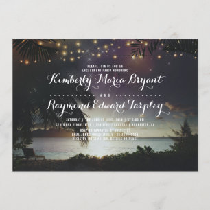 Invitation Fête d'engagement Tropical sur la plage