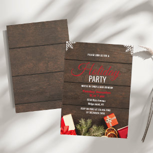Invitation Fête d'entreprise en bois de l'entreprise