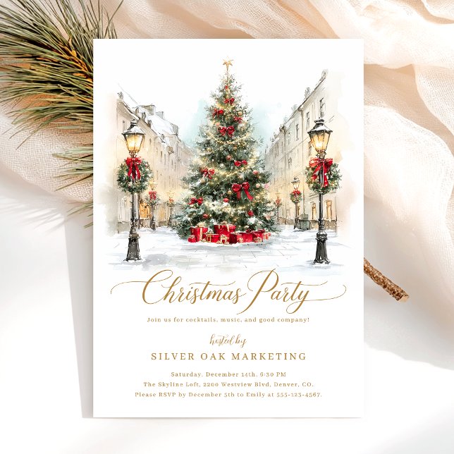 Invitation Fête d'entreprise festive de Noël (Créateur téléchargé)